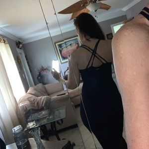 Michael kors dark blue sweater dress